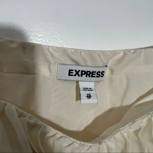 Express Pleated Off The Shoulder Mini Dress In Swan Size XS - Picture 6 of 14